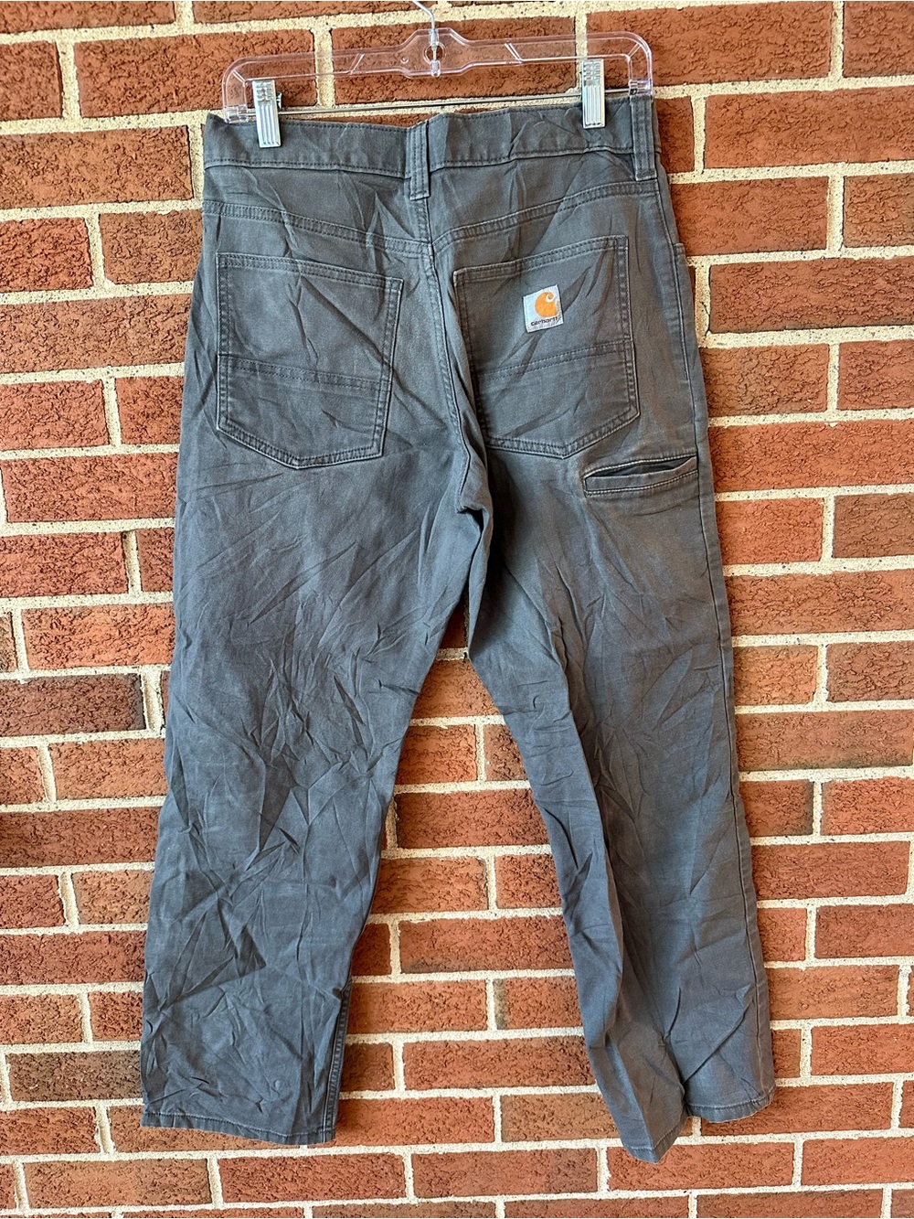 Carhartt Rugged Flex Relaxed Fit Canvas 5-Pocket Work Pants Gray 30x30 BN2517-M